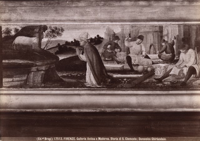 Brogi — Firenze. Galleria Antica e Moderna. Storia di S. Clemente; Domenico Ghirlandaio — particolare